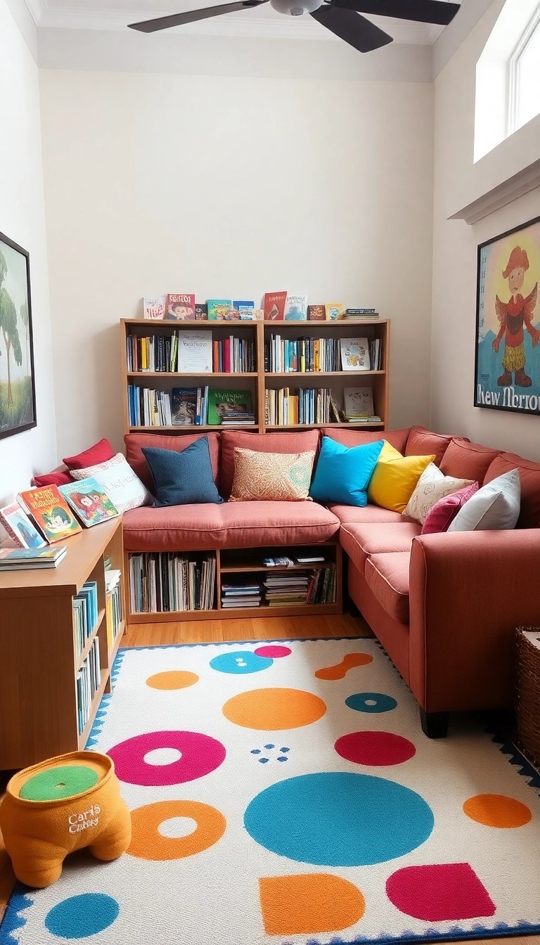 12 Dreamy Reading Nooks You'll Wish You Could Dive Into Right Now! - 12. The Family-Friendly Corner