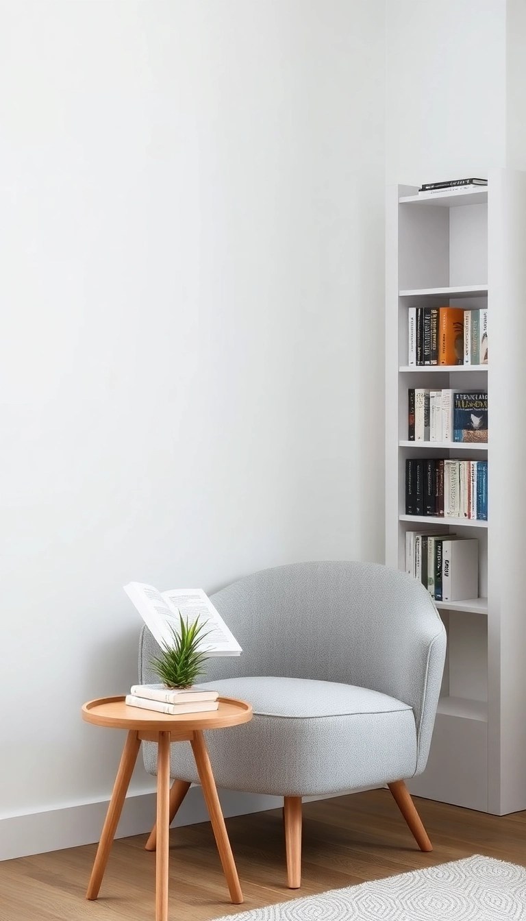 12 Dreamy Reading Nooks You'll Wish You Could Dive Into Right Now! - 4. The Minimalist Retreat