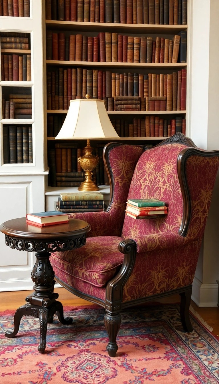 12 Dreamy Reading Nooks You'll Wish You Could Dive Into Right Now! - 5. The Vintage Vibe