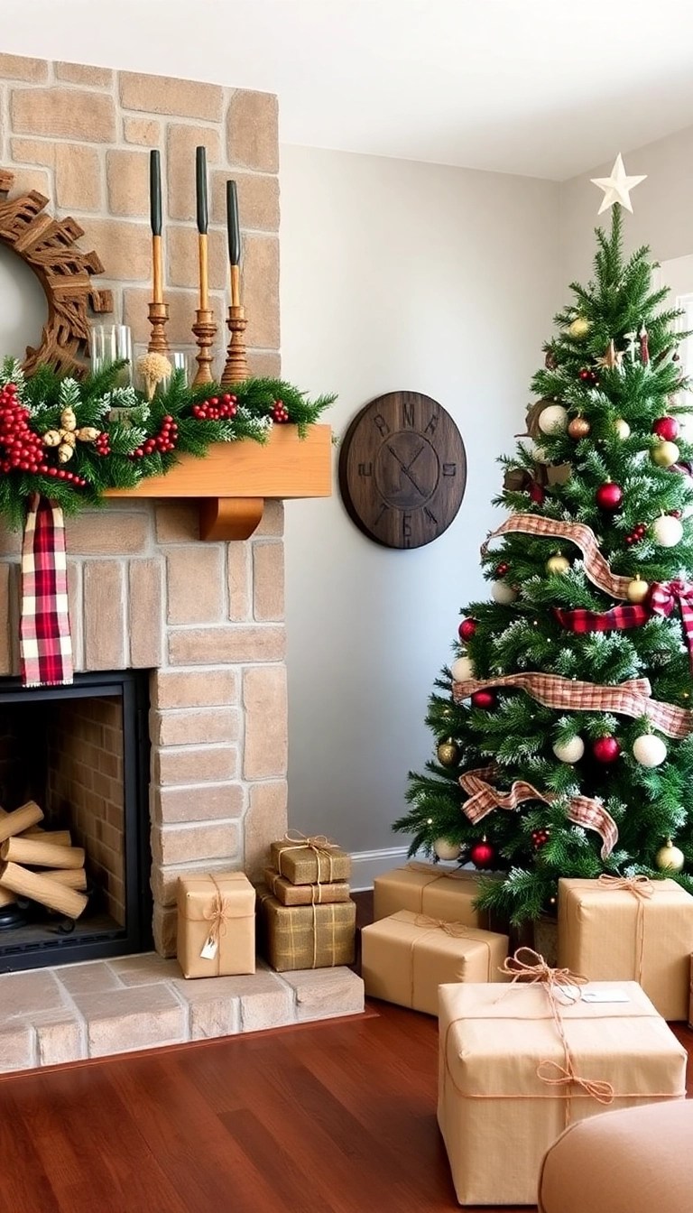 12 Stunning European Christmas Decor Ideas That Will Transform Your Home into a Winter Wonderland! - 2. Rustic Farmhouse Charm