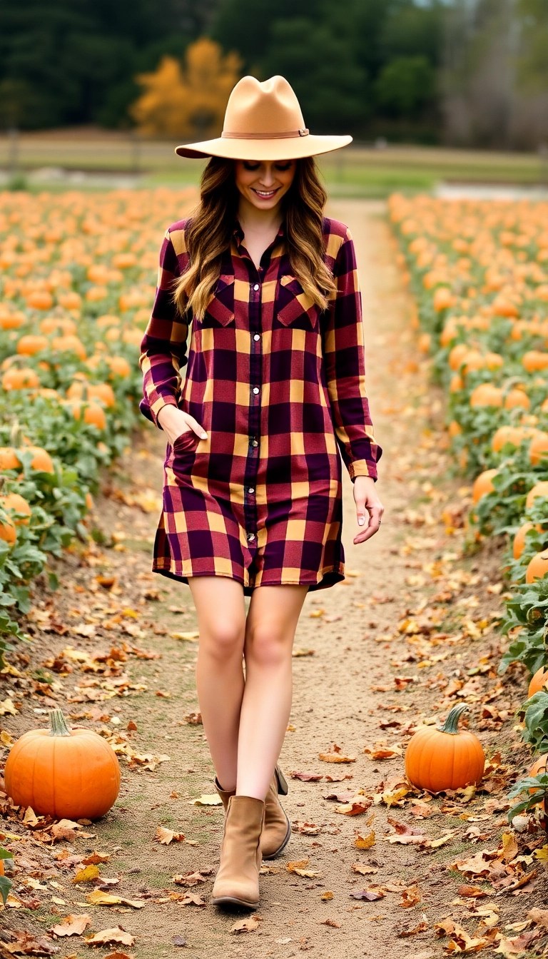 12 Stunning Thanksgiving Outfits That'll Make You the Star of Dinner (You Won't Believe #7!) - 3. Flannel Shirt Dress