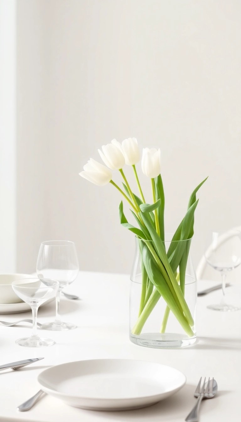12 Stylish Minimalist Table Settings That Will Impress Your Guests! - 3. Minimalist Centerpiece
