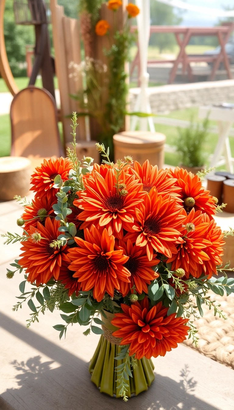 12 Wedding Flower Color Palettes That Will Leave You Breathless (Find Your Perfect Match at #5!) - 6. Earthy Terracotta and Sage