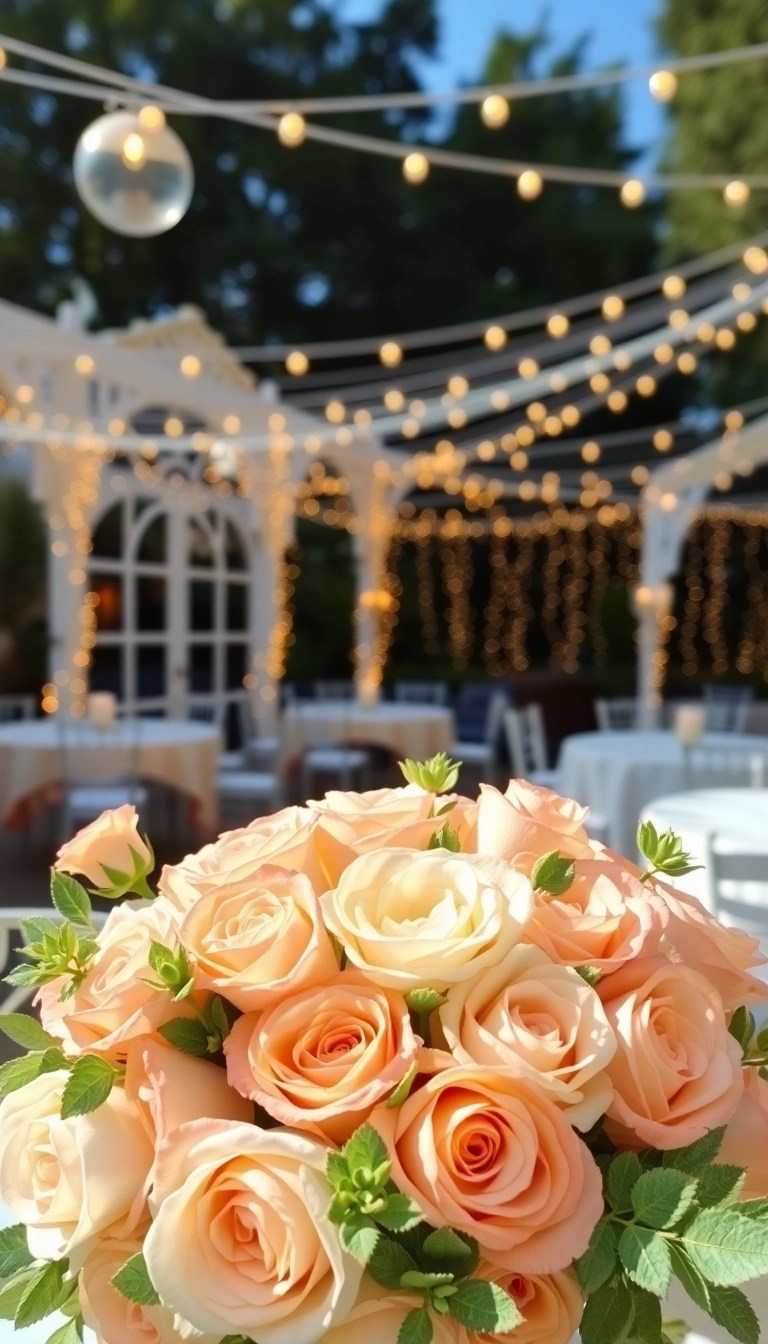 12 Wedding Flower Color Palettes That Will Leave You Breathless (Find Your Perfect Match at #5!) - 8. Pastel Peach and Mint