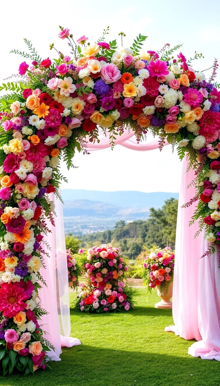 15 Maximalist Wedding Decor Ideas That'll Leave You Breathless (Number 9 is a Showstopper!) - 1. Lush Floral Arches