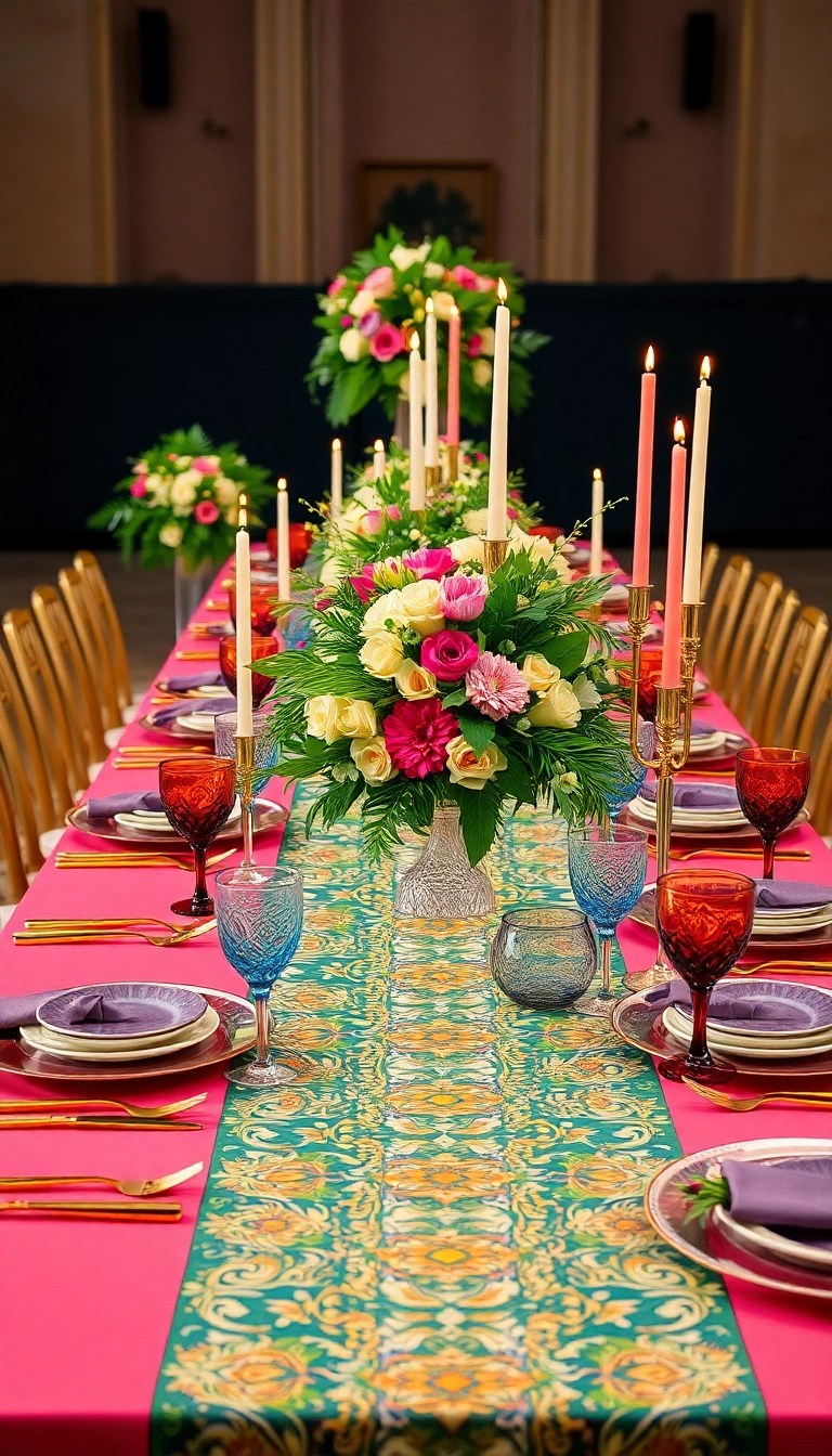 15 Maximalist Wedding Decor Ideas That'll Leave You Breathless (Number 9 is a Showstopper!) - 2. Statement Table Settings