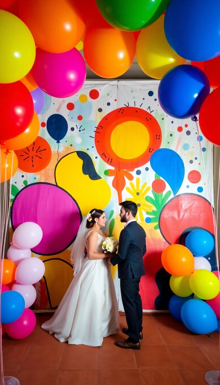 15 Maximalist Wedding Decor Ideas That'll Leave You Breathless (Number 9 is a Showstopper!) - 7. Artistic Backdrops