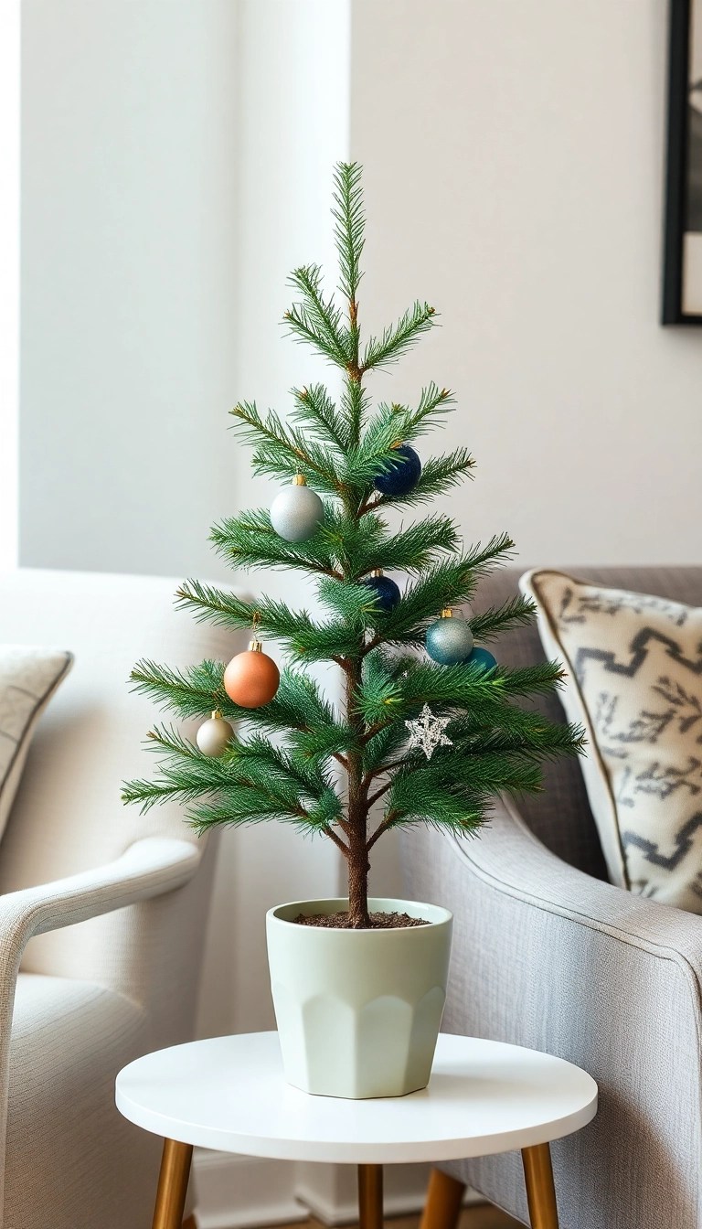 15 Minimalist Christmas Decor Ideas That’ll Make Your Holiday Shine Bright! - 11. Potted Christmas Trees