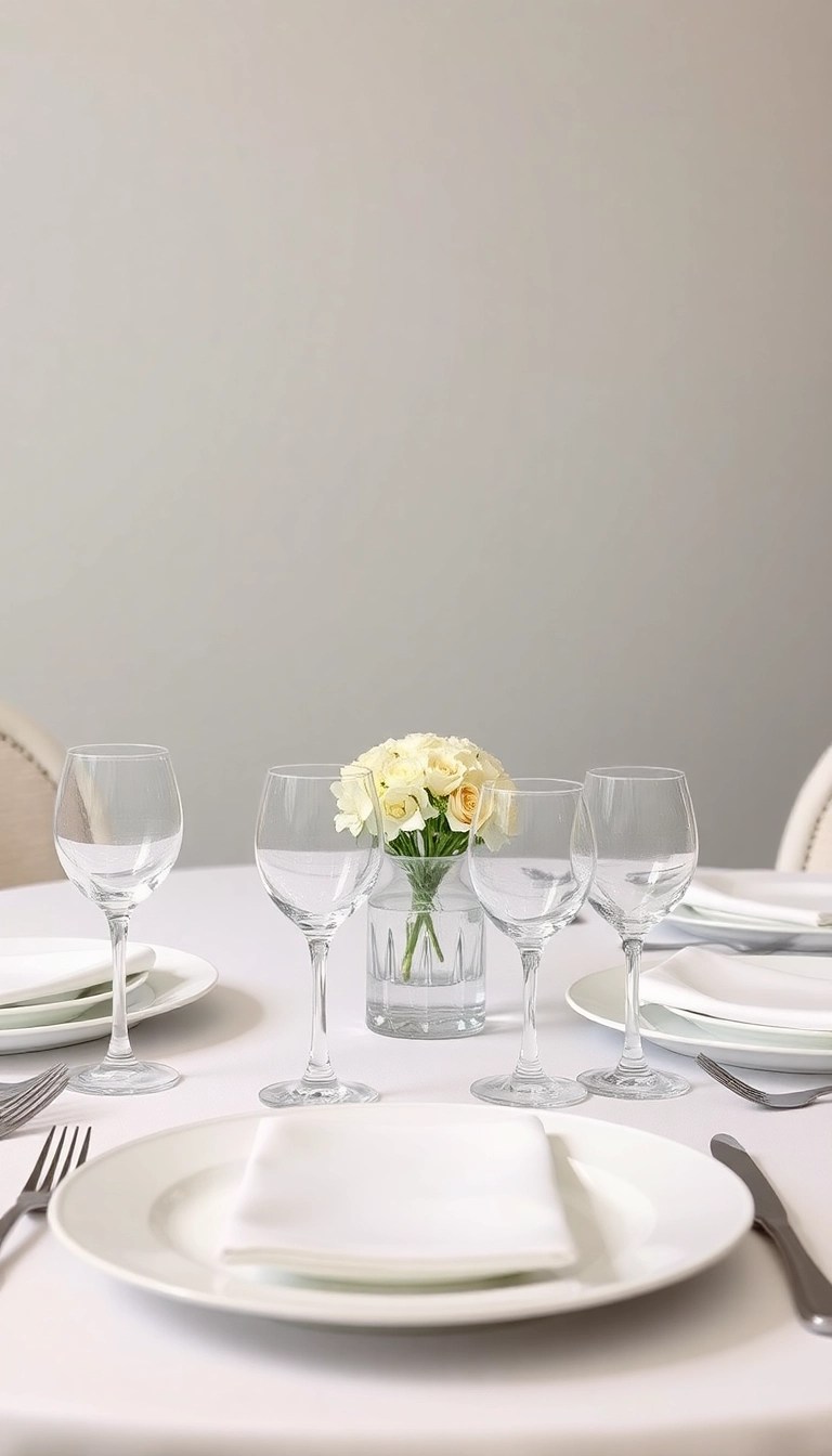 15 Stunning Minimalist Wedding Decor Ideas That Will Leave You Breathless! - 6. Simple Table Settings