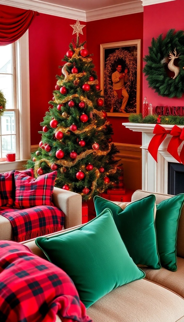 18 Over-the-Top Christmas Themes That Will Make Your Friends Green with Envy! - Classic Red and Green Wonderland