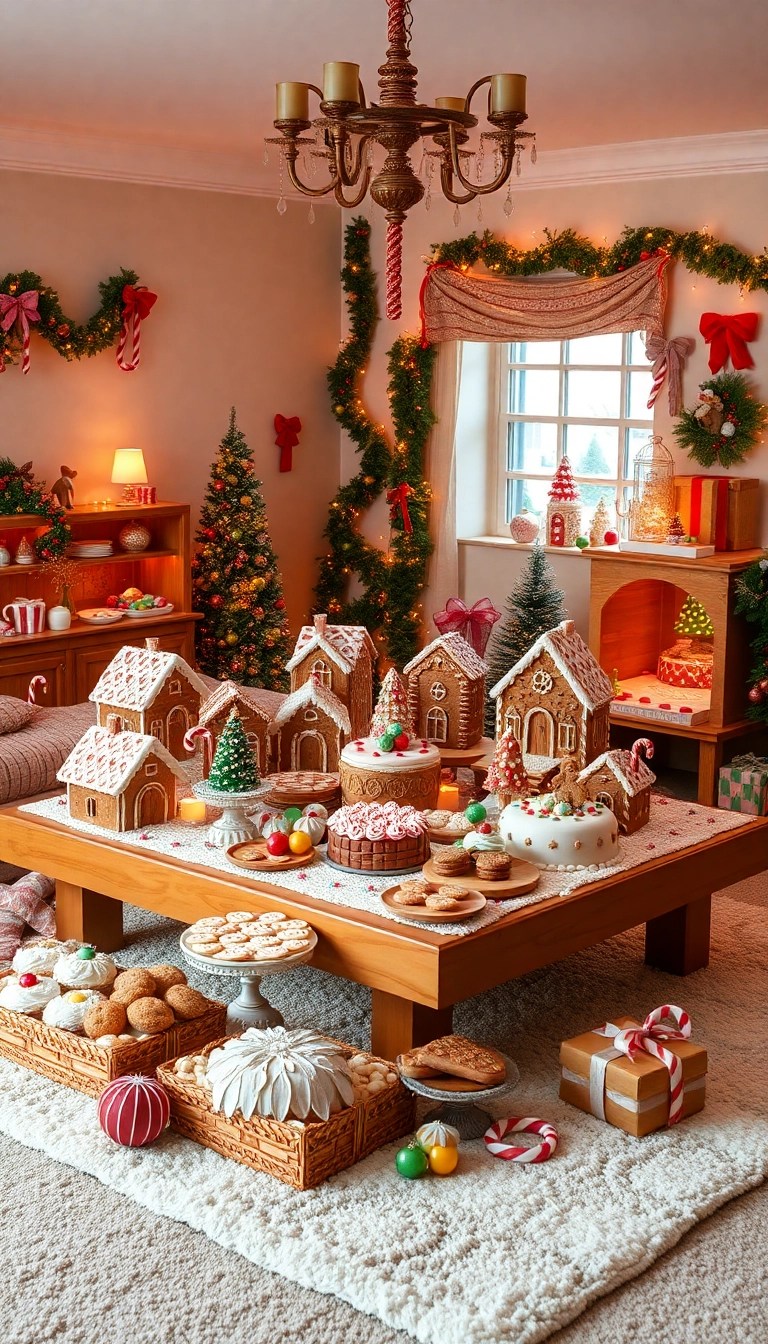 18 Over-the-Top Christmas Themes That Will Make Your Friends Green with Envy! - Whimsical Gingerbread Wonderland