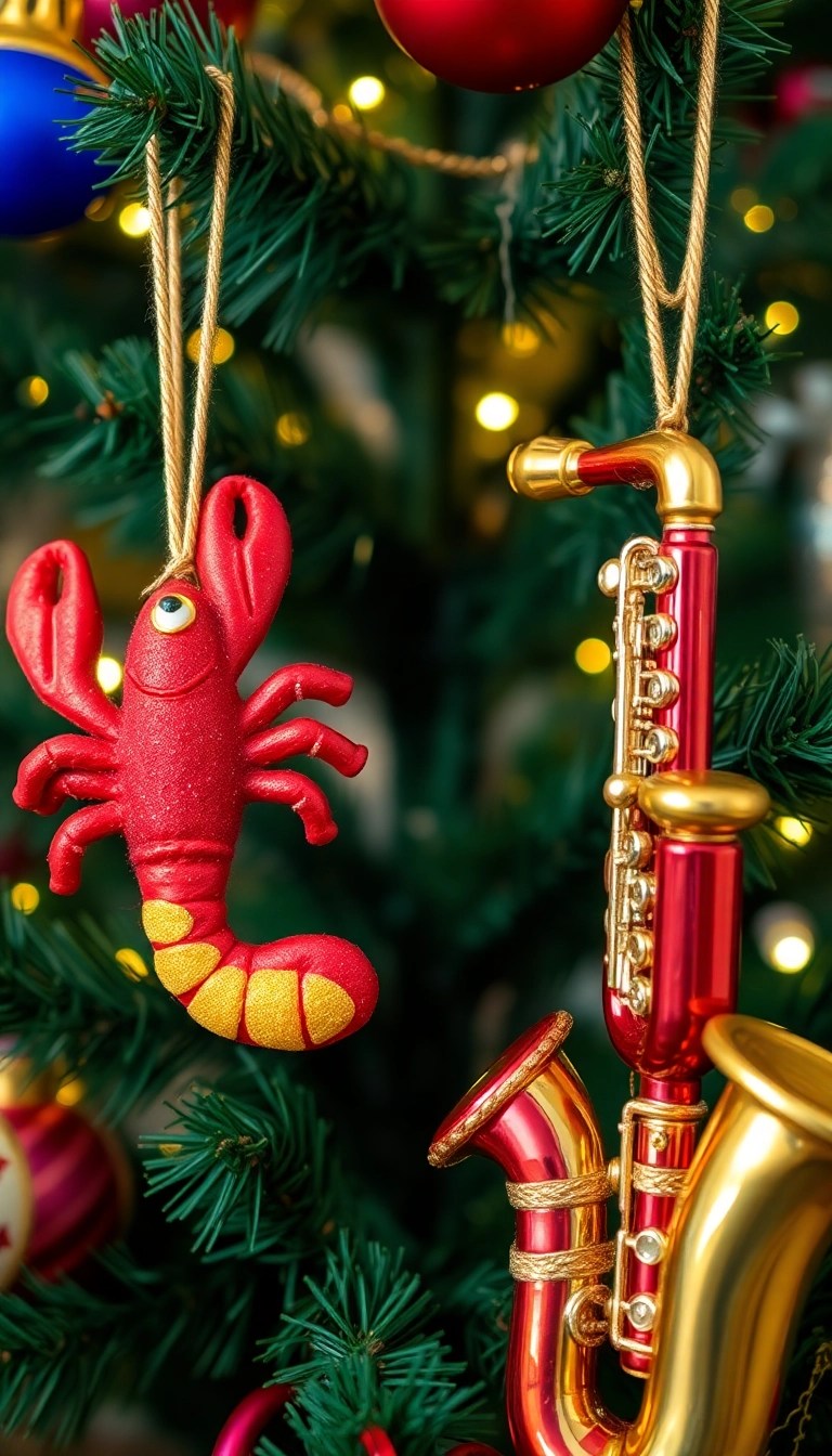 19 Stunning New Orleans Christmas Decor Ideas That Will Make Your Home Shine Bright! - 5. Handcrafted Cajun Holiday Ornaments