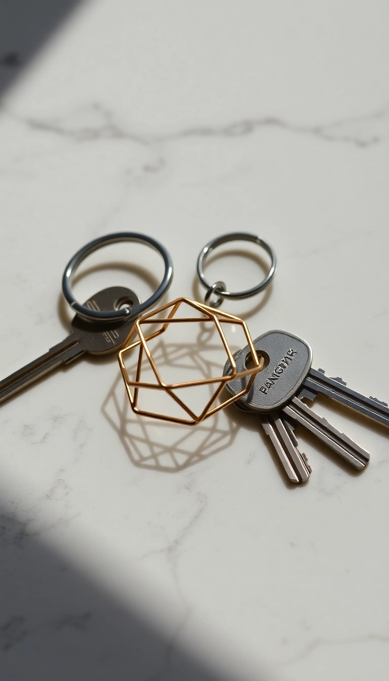 20 Affordable Minimalist Gifts That Are Perfect for Any Budget (You Won't Believe #8!) - 4. Geometric Keychain