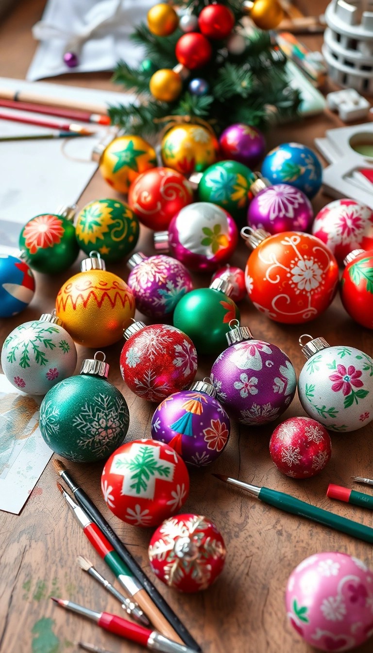 20 Easy DIY Christmas Decor Ideas That Will Wow Your Guests (And Save You Money!) - 7. Hand-Painted Ornaments