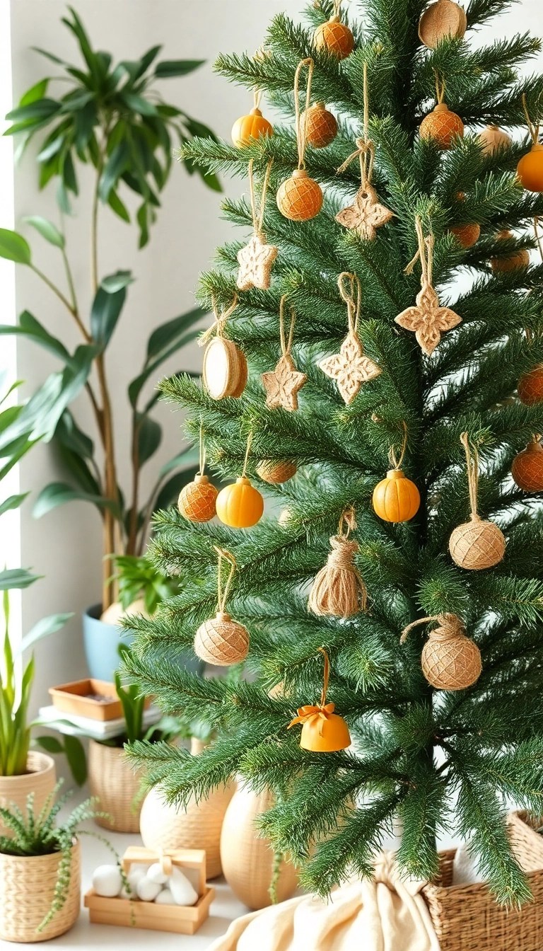 20 Jaw-Dropping Christmas Tree Decor Ideas That Will Make Your Home Shine! - 12. Eco-Friendly Tree