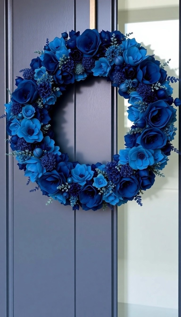 20 Maximalist Wreath Ideas That'll Make Your Front Door the Envy of the Neighborhood! - Chic Monochrome Wreath