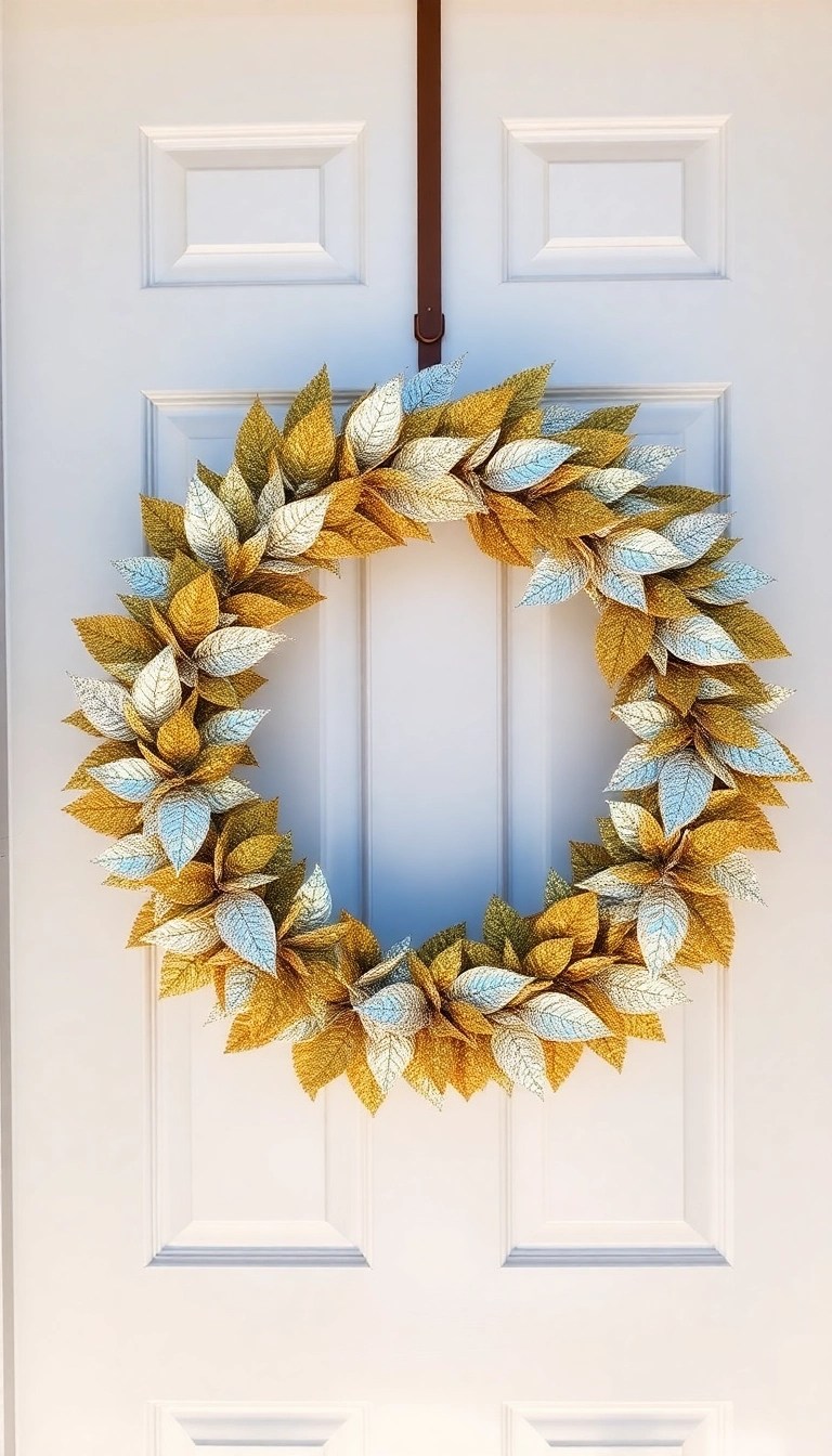 20 Maximalist Wreath Ideas That'll Make Your Front Door the Envy of the Neighborhood! - Glamorous Glitter Wreath