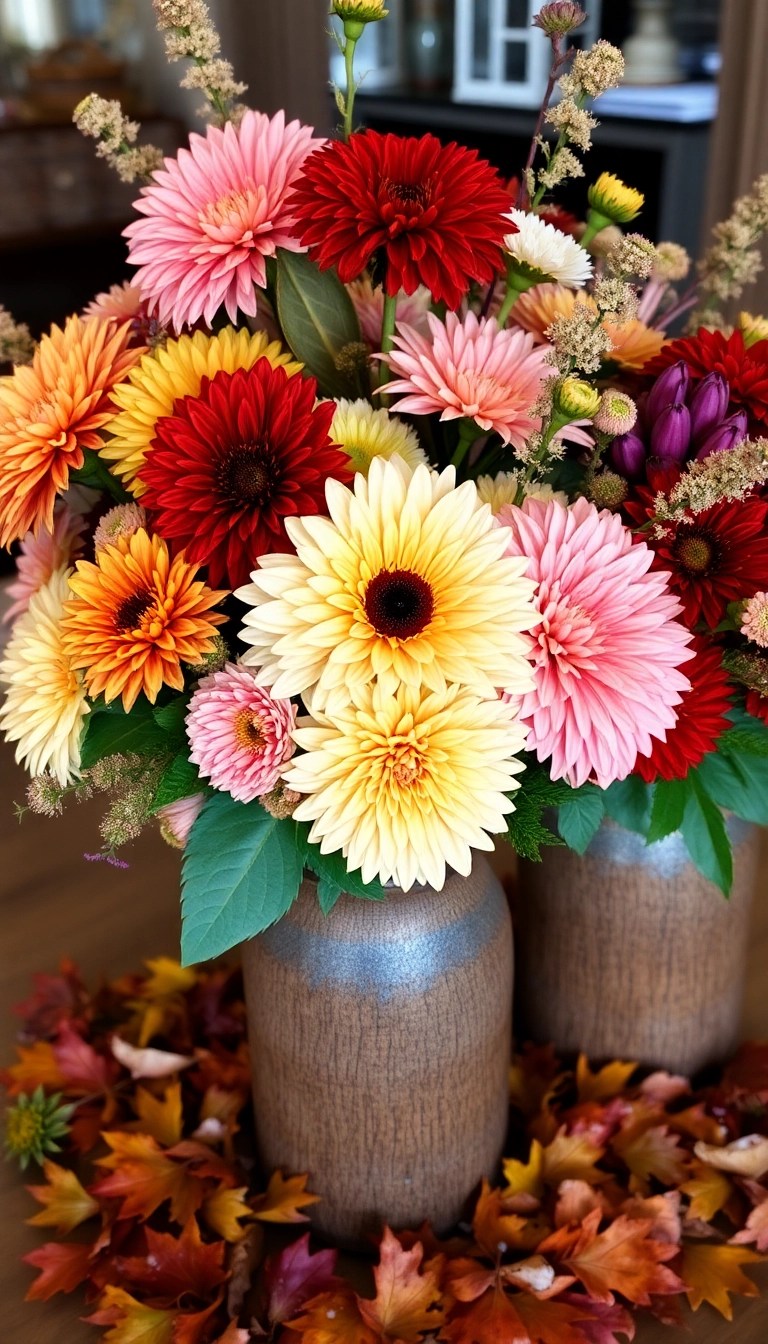 21 Breathtaking Autumn Wedding Decor Ideas That Will Leave You in Awe! - 11. Seasonal Floral Arrangements