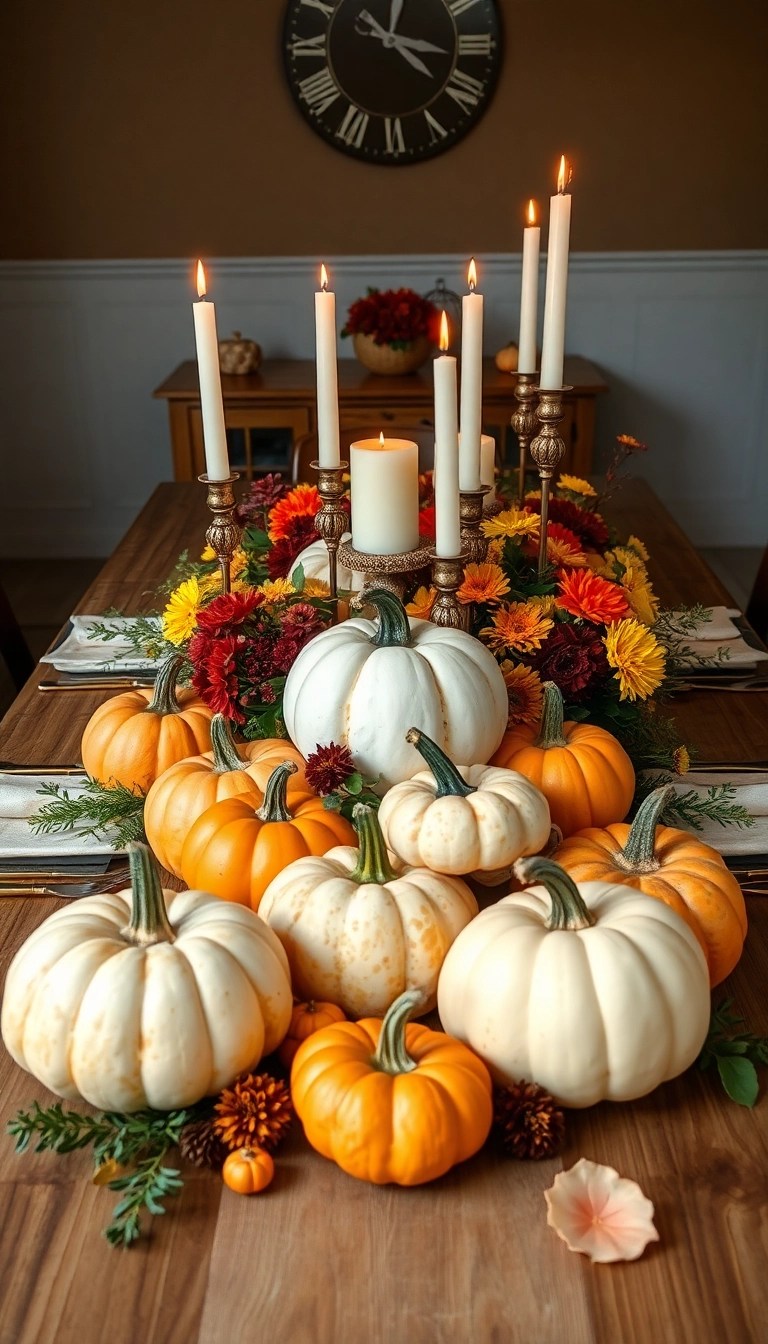 21 Breathtaking Autumn Wedding Decor Ideas That Will Leave You in Awe! - 3. Pumpkins as Centerpieces
