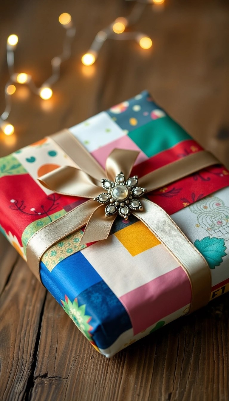 22 Vintage Gift Wrap Ideas That'll Make Your Presents Stand Out Under the Tree! - 3. Vintage Fabric Scraps