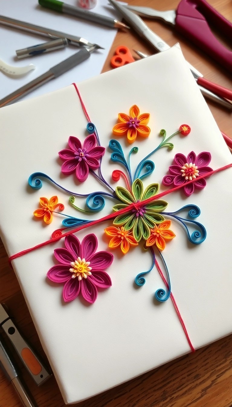 25 Creative Wrapping Paper Ideas That'll Leave Everyone Speechless (You Won't Believe #14!) - 17. Quilled Paper Designs