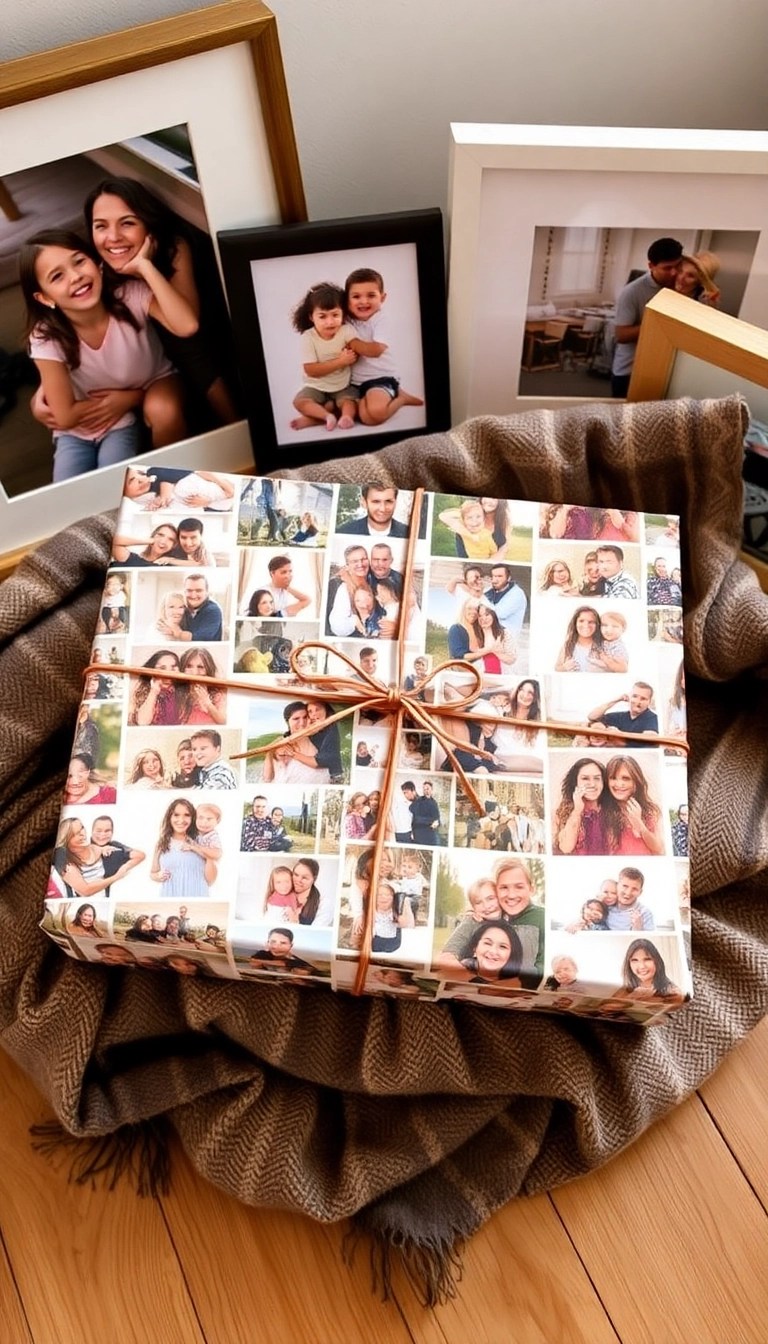 25 Creative Wrapping Paper Ideas That'll Leave Everyone Speechless (You Won't Believe #14!) - 9. Personalized Photos