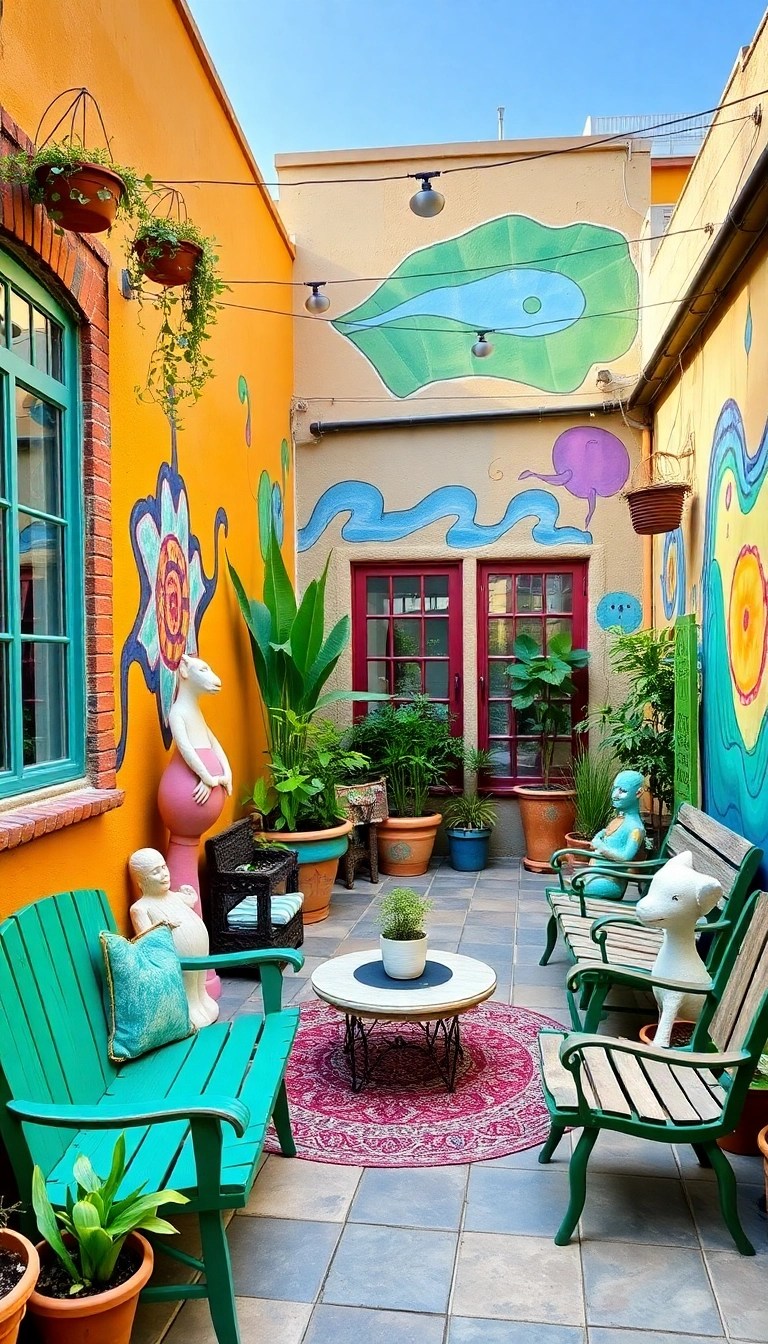 25 Stunning Patio Ideas That'll Make You Want to Host Every Weekend (You Won't Believe #12!) - 15. Artistic Touches
