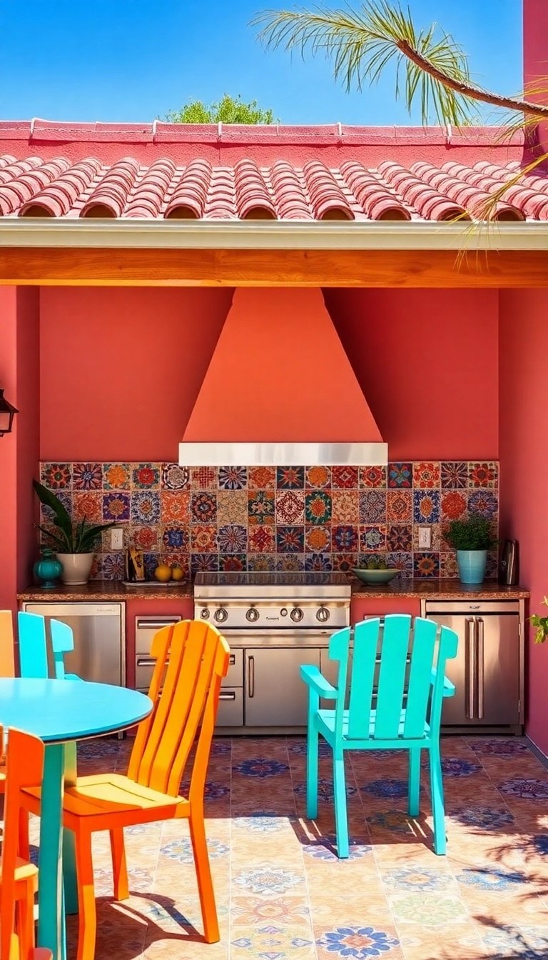 25 Stunning Patio Ideas That'll Make You Want to Host Every Weekend (You Won't Believe #12!) - 7. Colorful Tile Accents